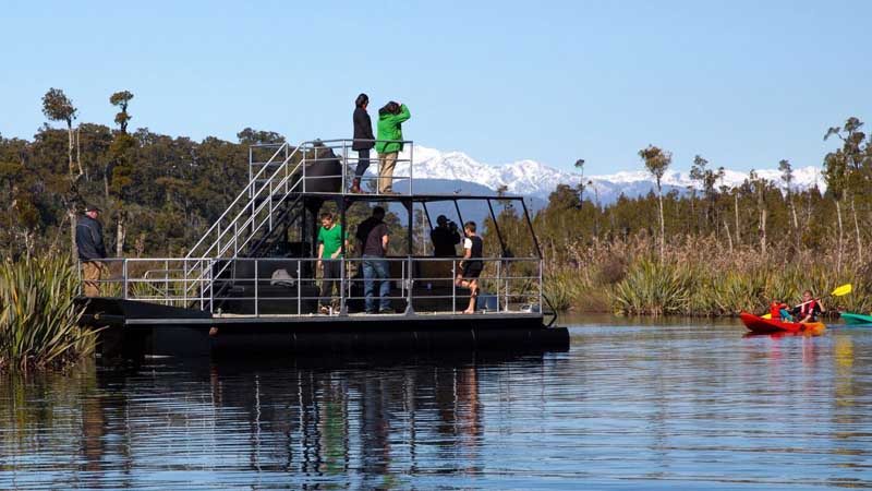 Step aboard the Eco Adventurer and discover the sheer beauty of the West Coasts Lake Mahinapua on a fascinating 1.5 hour cruise.